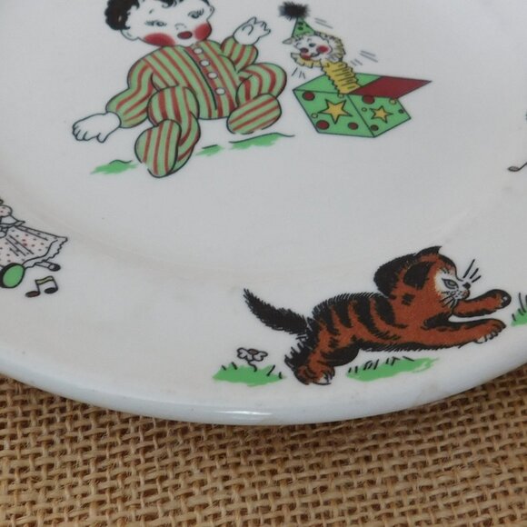 Toyland Patterned Child's Plate by Mayer China Company  1940's Vintage - Picture 4 of 5